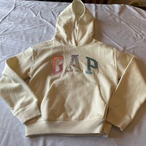 NWT GAP Kids Off-White Hoodie with Colorful Logo